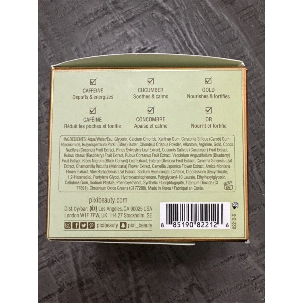 Pixi DetoxifEYE Cucumber Depuffing Eye Patches‎ 30 Pairs New Skintreats Caffeine